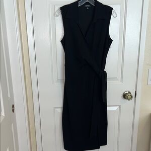 Jones New York Black Midi Wrap Dress